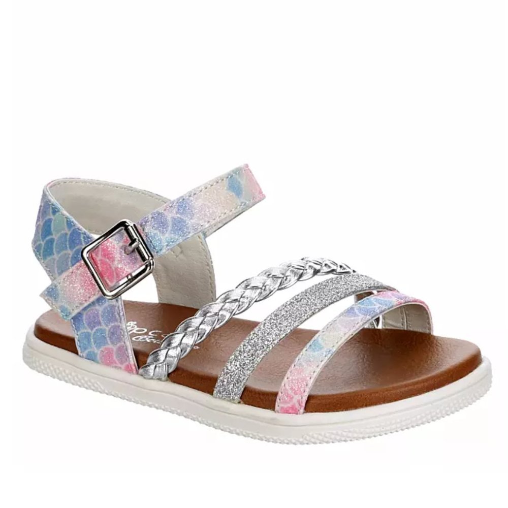 New Cupcake Couture Baby Girl Sandals Shoes Size 5M Glitter Multi
